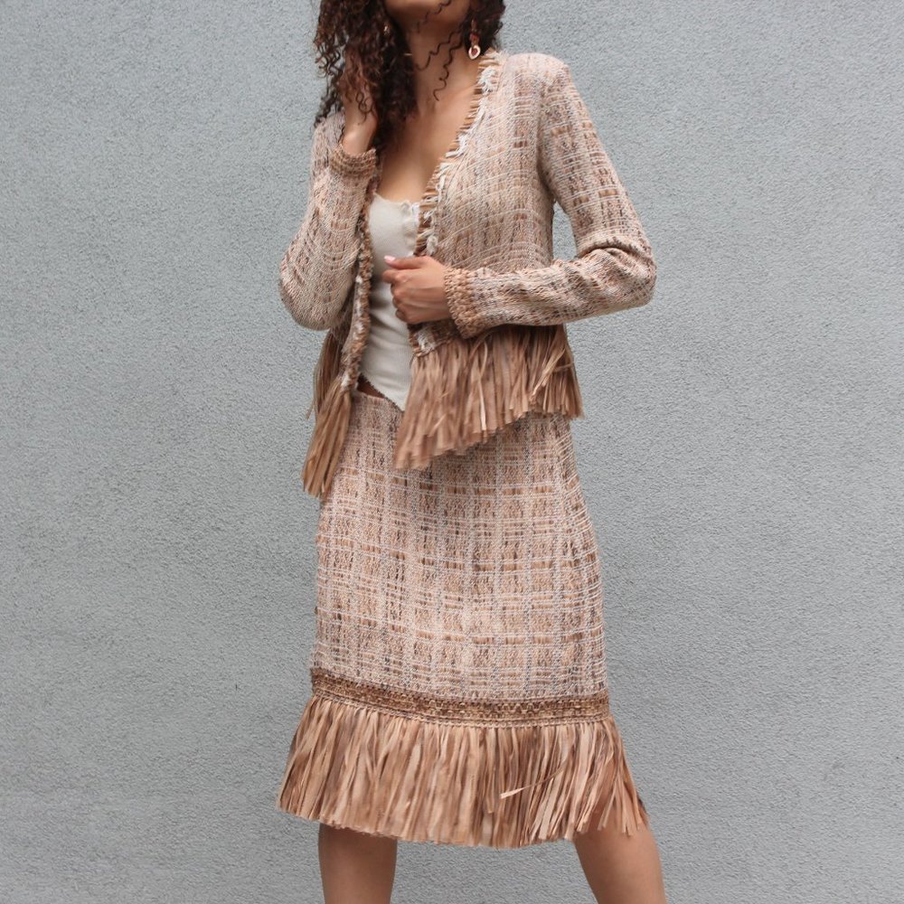 Fringe Skirt Suit